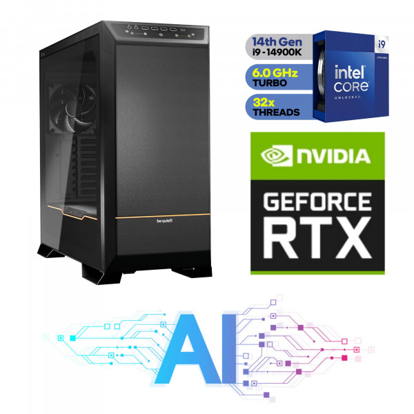 AI Konfiguracja z Intel Core i9-14900K, NVIDIA RTX 4090, 128GB RAM, 6TB SSD, ELITE RGB 360