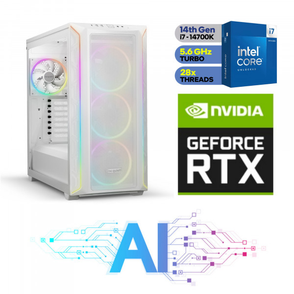 AI Konfiguracja z Intel Core i7-14700K, NVIDIA RTX 4080 SUPER, 64GB RAM, 4TB SSD, ELITE RGB 360