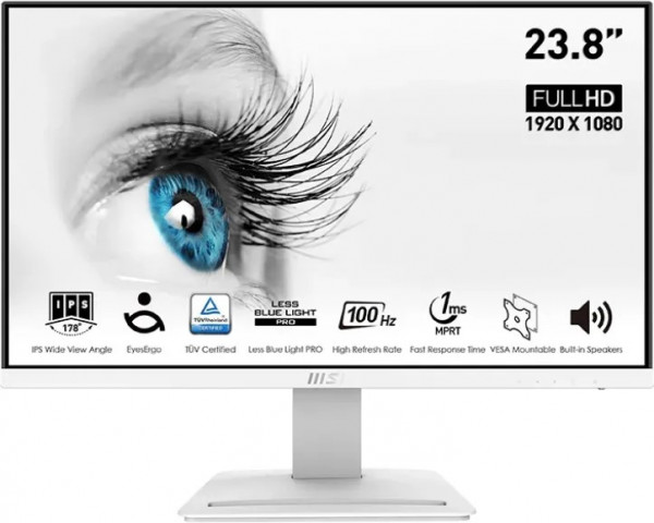 MSI PRO MP243XWDE, LED-Monitor 24 Zoll, Full HD, AMD FreeSync, IPS, HDMI, DisplayPort, 100Hz Panel