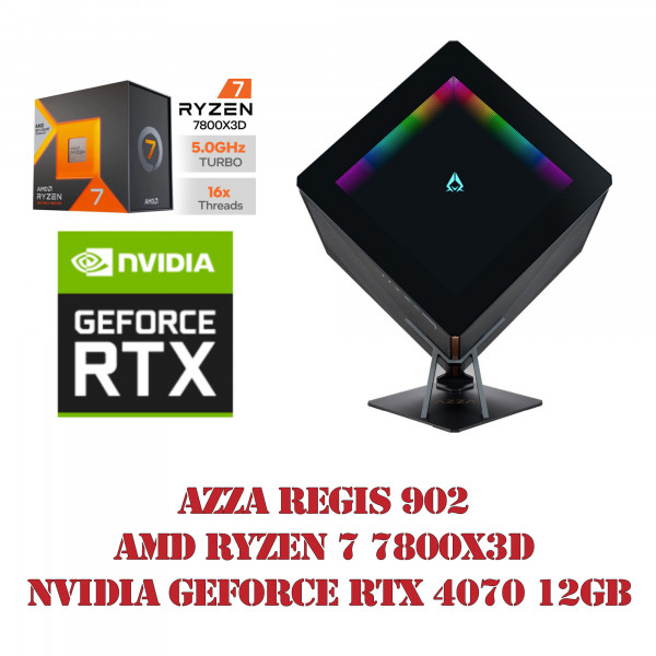 AZZA PC REGIS 902 | AMD RYZEN 7 7800X3D | NVIDIA GEFORCE RTX 4070 12GB