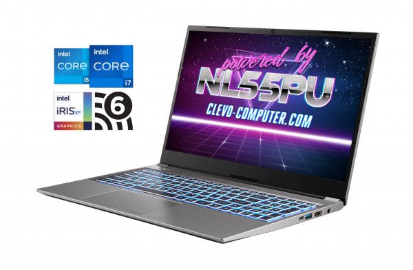 CLEVO NL55PU | 15.6" FULL HD | INTEL CORE i5-1235U / i7-1255U | INTEL IRIS XE GRAPHICS