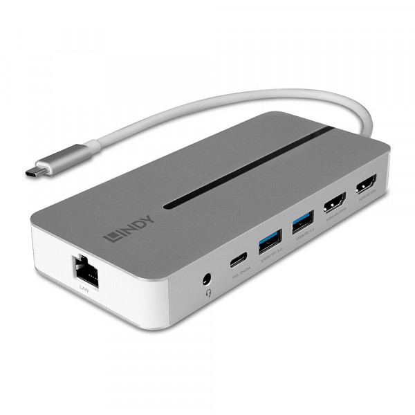 DST-Mx Duo, USB C Laptop MacBook Mini Dockingstation mit 4K-Unterstützung bei 2 Displays & 100W Pass