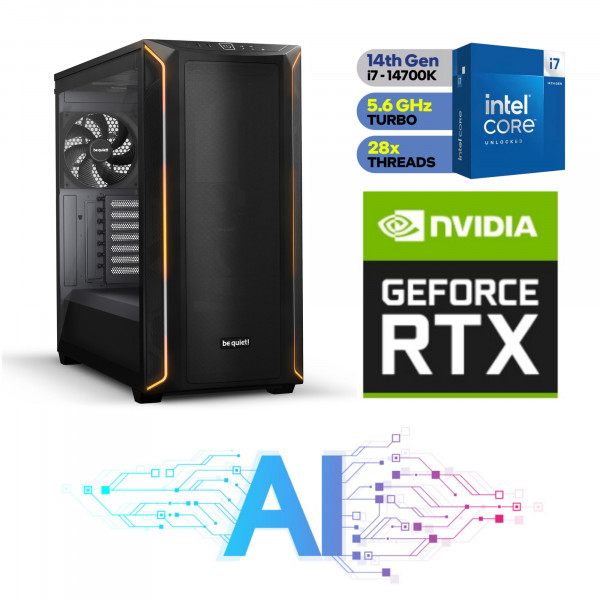 AI Konfiguracja z Intel Core i7-14700K, NVIDIA RTX 4080 SUPER, 64GB RAM, 4TB SSD