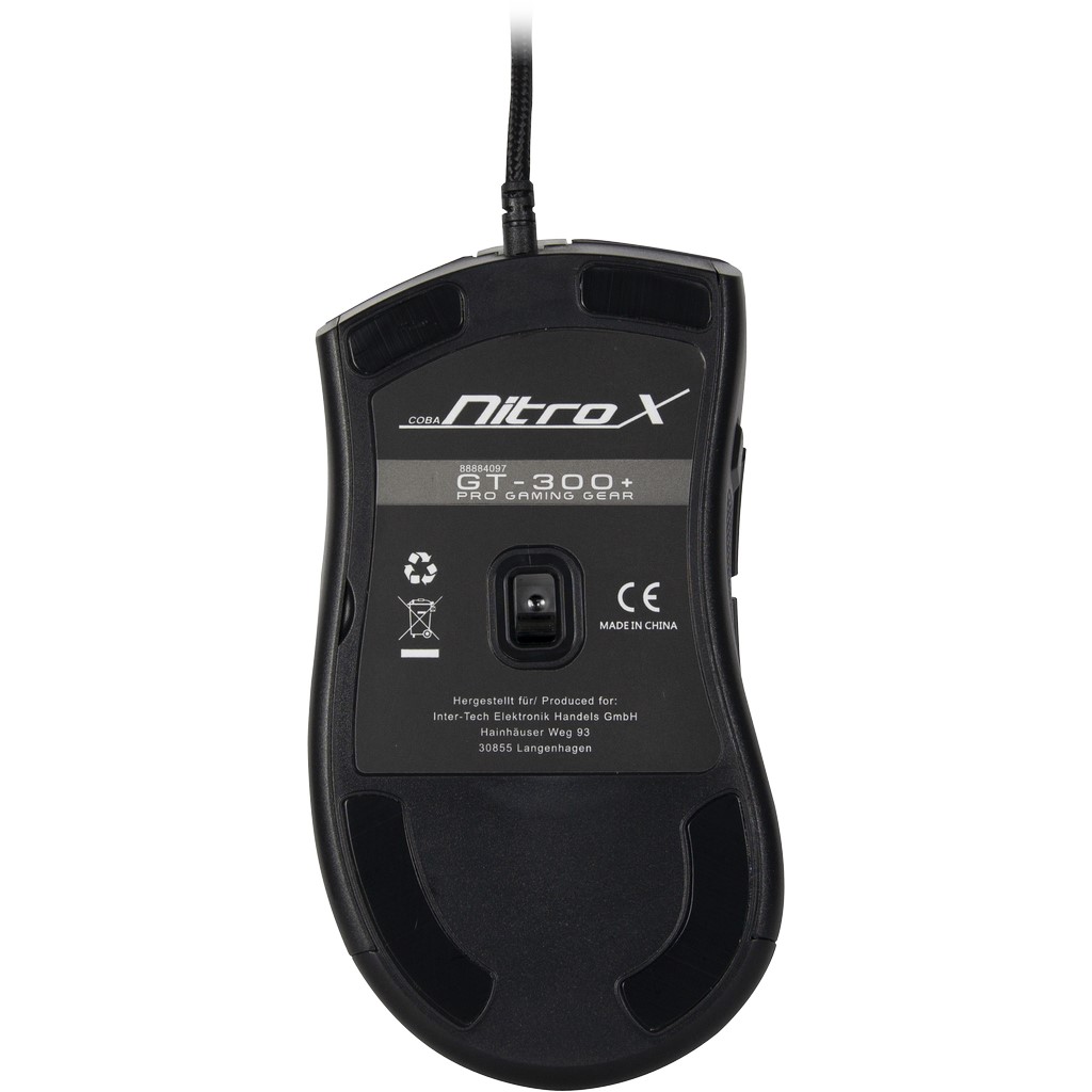 Inter-Tech Nitrox GT-300+ RGB Gaming Maus schwarz, USB (88884097)