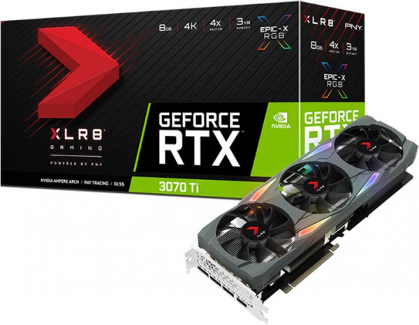 PNY GeForce RTX 3070 Ti XLR8 Gaming Uprising Edition 8GB GDDR6X, HDMI, 3x DP (VCG3070T8TFXMPB)