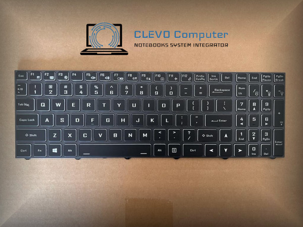 6-80-N15Z0-01D-1 TASTATUR (KEYBOARD) RGB MULTICOLOR QWERTY ENGLISH US CLEVO (BLACK 2xS)