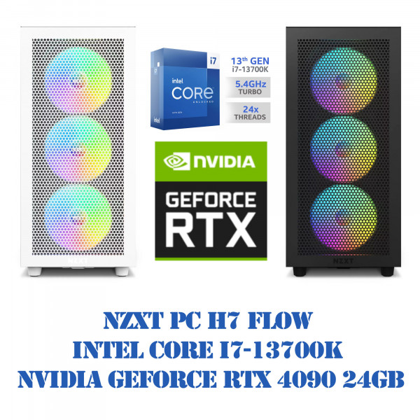 NZXT PC H7 FLOW | INTEL CORE i7-13700K | NVIDIA GEFORCE RTX 4090 24GB