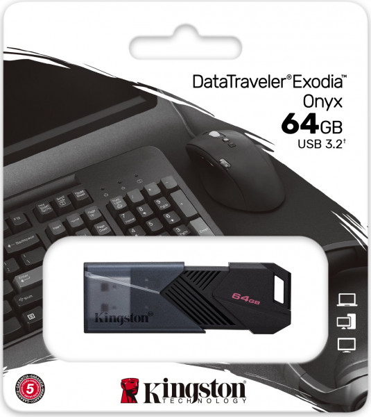 Kingston DataTraveler Exodia Onyx 64GB, USB-A 3.0 (DTXON/64GB)