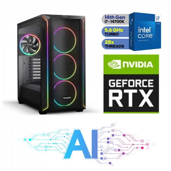 AI Konfiguracja z Intel Core i7-14700K, NVIDIA RTX 4080 SUPER, 64GB RAM, 4TB SSD